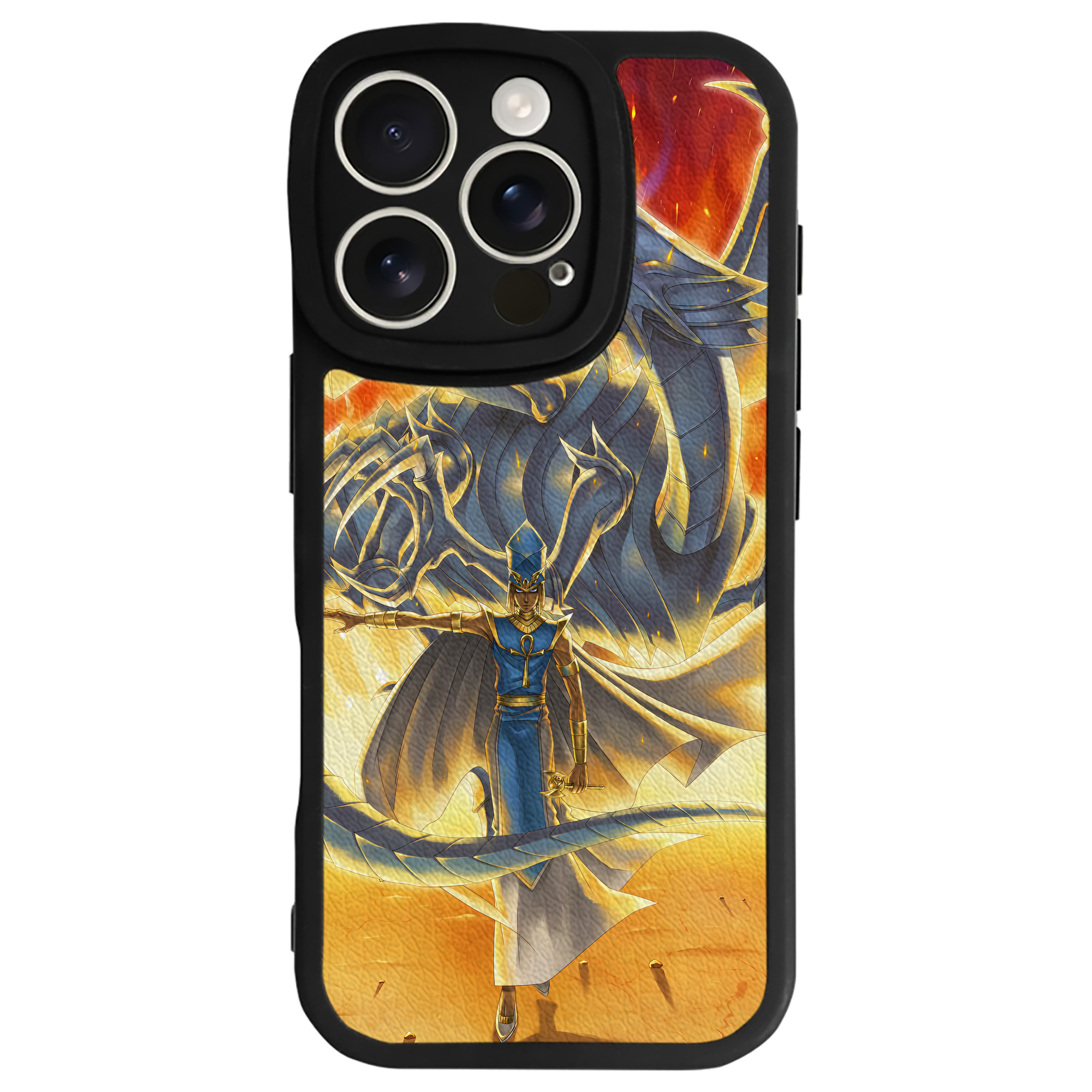 （画像用） 遊☆戯☆王 Yu-Gi-Oh! 【iPhone 16シリーズ対応】シリコンスマホケース（レザー調） 材質：シリコン
